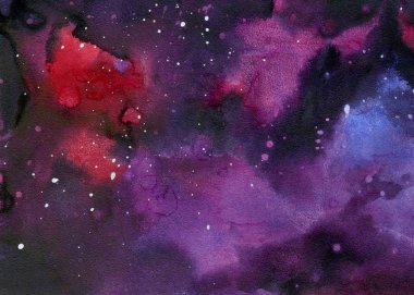 galaksi gibi suluboya doku rengi
