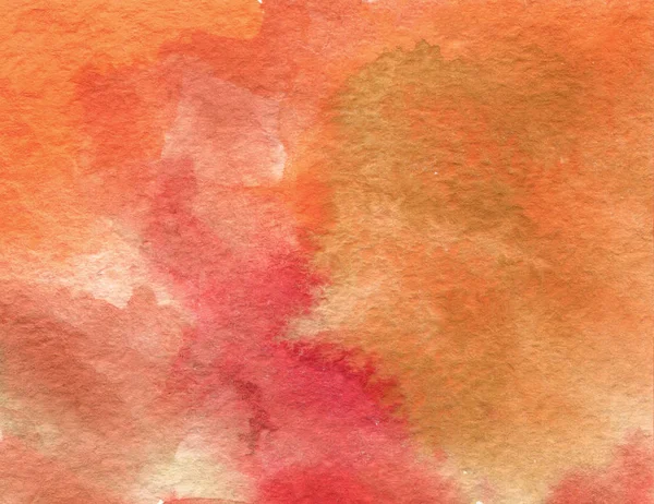 Aquarel Textuur Papier Kleur Rood Oranje — Stockfoto