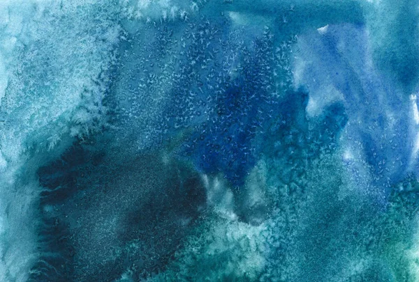 Watercolor Texture Paper Color Blue Green — Stock Photo, Image