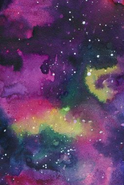 galaksi gibi suluboya doku rengi