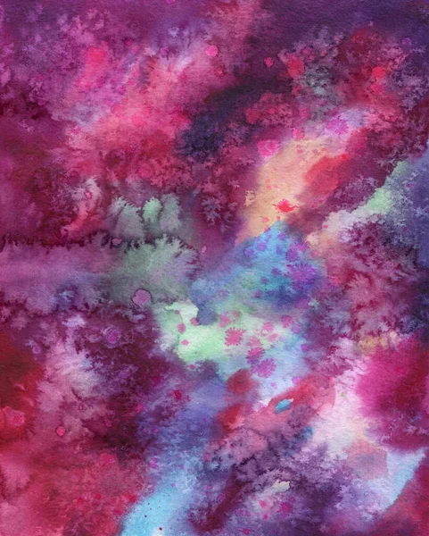 Акварельная текстура, цвет как глубокая красивая галактика — стоковое фото