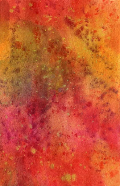Akvarell abstrakt textur på papper, färg röd-orange lutning — Stockfoto