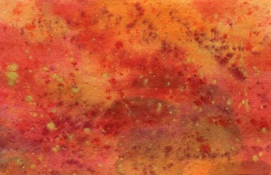 Kağıt üzerinde suluboya desen, sadece kırmızı renk