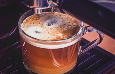 kahve demleme ve kahve makineleri olduğunu. Bir kafede Espresso kapuçino