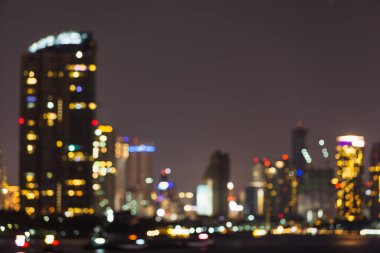 Bangkok bokeh cityscape nehir manzarası