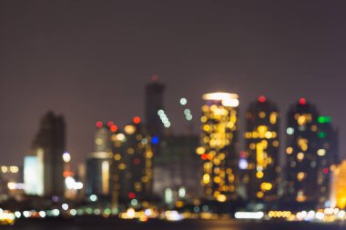 Bangkok bokeh cityscape nehir manzarası