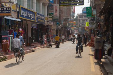 Katmandu, Nepal - 10 Eylül 2015: Nepal hayat 10 Eylül 2015 tarihinde Thamel sokakta Katmandu, Nepal.