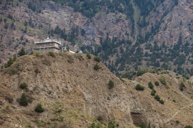 Annapurna devre Trek, Nepal Köyü manastırda.