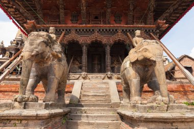 Tapınakta Patan dubar kare, Nepal.