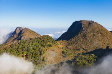 Manzaralı alanının Chiang dao dağ, Chiang mai, Tayland.