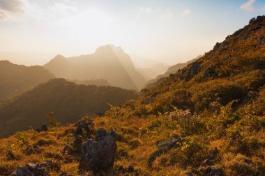 Manzaralı alanının Chiang dao dağ, Chiang mai, Tayland.