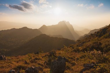 Manzaralı alanının Chiang dao dağ, Chiang mai, Tayland.