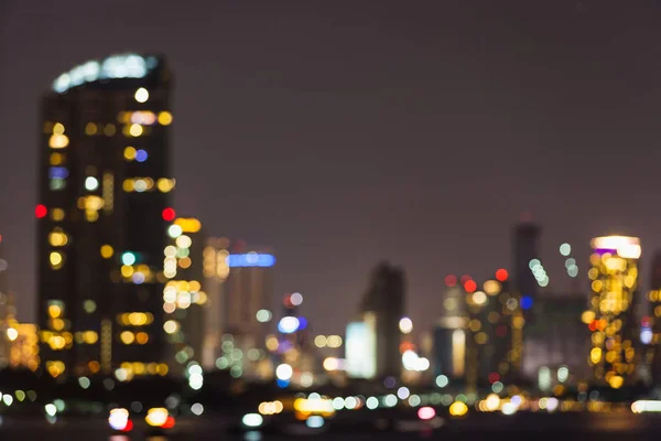 Bokeh Bangkok Vista Rio Cityscape — Fotografia de Stock