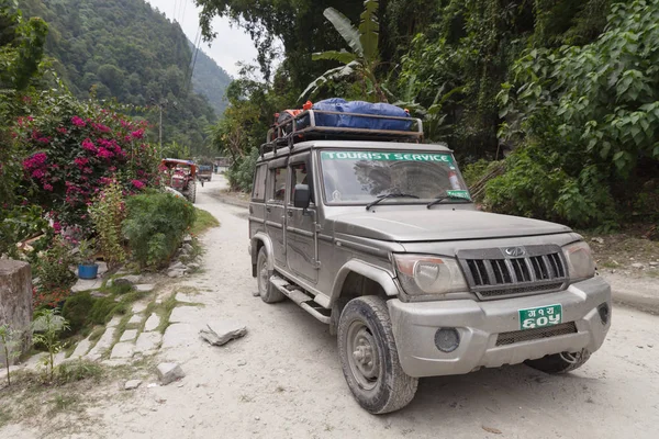 Begkhola Nepal Septiembre 2015 Parque Jeep Turístico Camino Septiembre 2015 — Foto de Stock