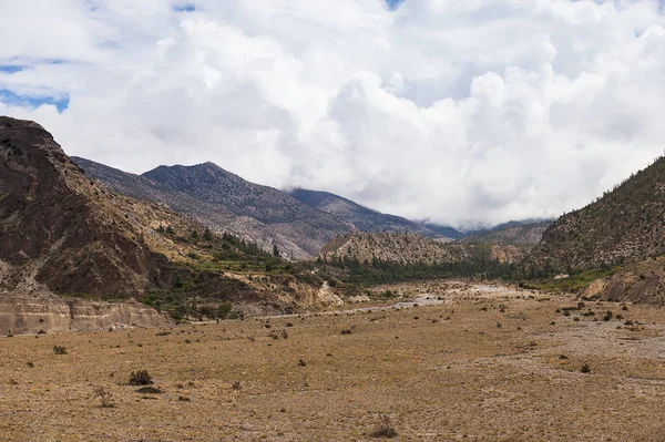 Himalaya Dağlarında Annapurna Aralığı Nepal Manzara — Stok fotoğraf