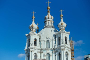 St. Petersburg Rusya'daki Smolny Katedrali