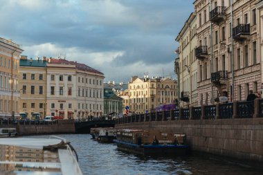 St. Petersburg, Rusya - 20 Eylül 2015 - St. Isaac's Moyka nehri