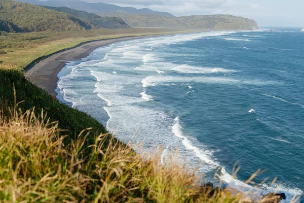 Belle Vue Sur Océan Depuis Bord Des Falaises Péninsule Kamchatka — Photo