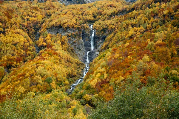 Schöne Bunte Landschaft Den Bergen Des Skigebiets Dombay Der Herbstsaison — Stockfoto