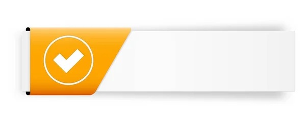 El botón con pictograma de garrapatas — Vector de stock