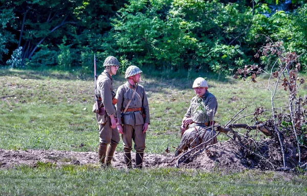 June 2018 Joseph Usa Korean Soldiers Wait War Battle Start — Stock Photo, Image