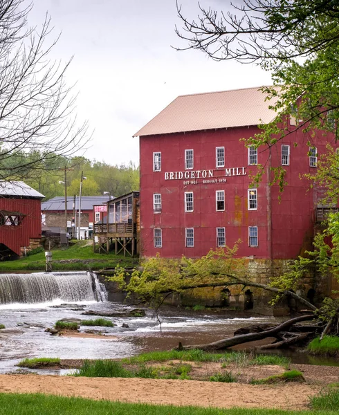 Bridgeton tématech Mill v Parke co Indiana — Stock fotografie