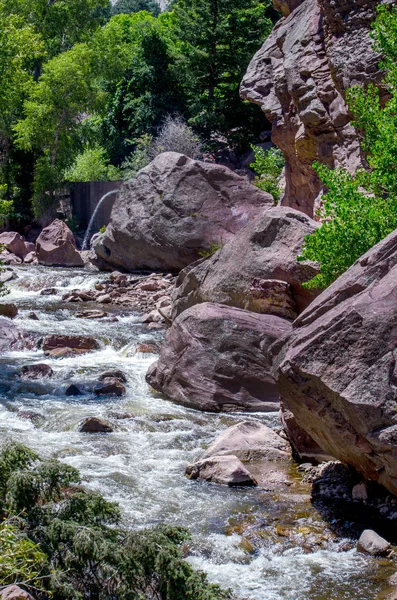 River rapids in Eldorado canyon state park — Stock Photo, Image