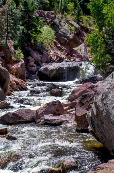 Waterfalls and rapids in Eldorado canyon state park — Stock Photo, Image