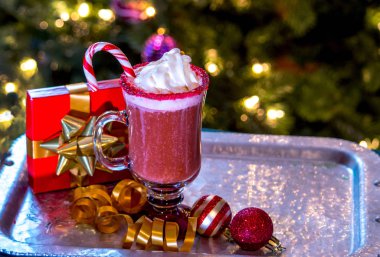 Kopya alanı ile Noel kokteyli