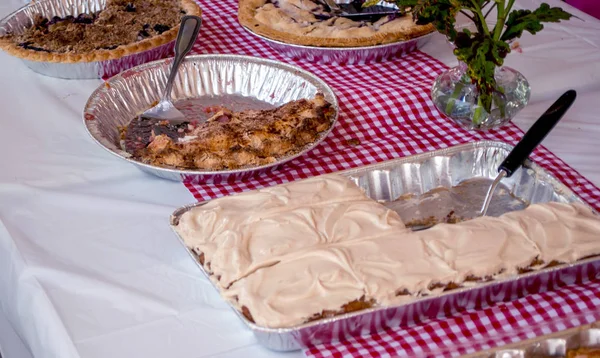 variety of cakes and pies for sale