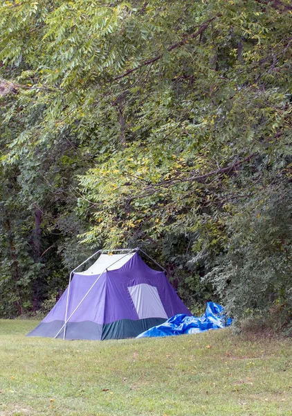 tent set up for camping