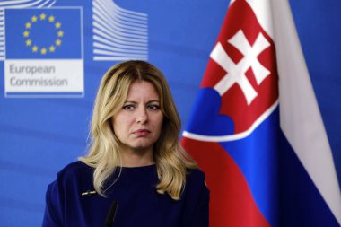 Slovakya Cumhuriyeti Başkanı Zuzana Caputova Avrupa Birliği Kommi'de