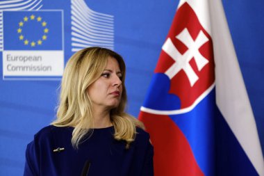 Slovakya Cumhuriyeti Başkanı Zuzana Caputova Avrupa Birliği Kommi'de