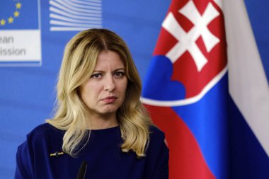 Slovakya Cumhuriyeti Başkanı Zuzana Caputova Avrupa Birliği Kommi'de