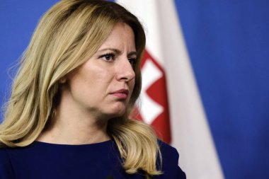 Slovakya Cumhuriyeti Başkanı Zuzana Caputova Avrupa Birliği Kommi'de