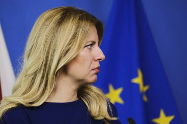 Slovakya Cumhuriyeti Başkanı Zuzana Caputova Avrupa Birliği Kommi'de