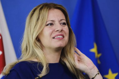 Slovakya Cumhuriyeti Başkanı Zuzana Caputova Avrupa Birliği Kommi'de