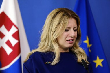 Slovakya Cumhuriyeti Başkanı Zuzana Caputova Avrupa Birliği Kommi'de