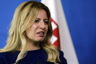 Slovakya Cumhuriyeti Başkanı Zuzana Caputova Avrupa Birliği Kommi'de