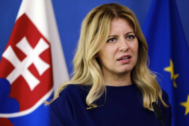 Slovakya Cumhuriyeti Başkanı Zuzana Caputova Avrupa Birliği Kommi'de