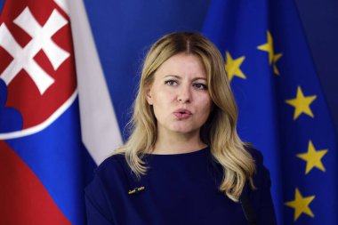 Slovakya Cumhuriyeti Başkanı Zuzana Caputova Avrupa Birliği Kommi'de