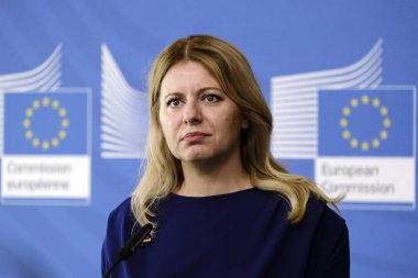 Slovakya Cumhuriyeti Başkanı Zuzana Caputova Avrupa Birliği Kommi'de