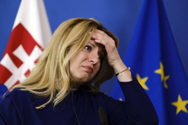 Slovakya Cumhuriyeti Başkanı Zuzana Caputova Avrupa Birliği Kommi'de