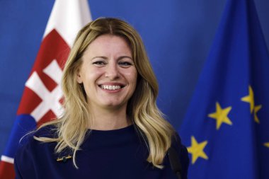 Slovakya Cumhuriyeti Başkanı Zuzana Caputova Avrupa Birliği Kommi'de
