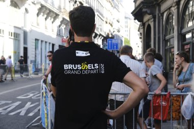 4 Temmuz 2019'da Belçika'nın başkenti Brüksel'de düzenlenen Fransa Bisiklet Turu'nun 106..