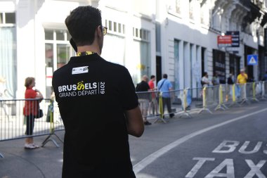 4 Temmuz 2019'da Belçika'nın başkenti Brüksel'de düzenlenen Fransa Bisiklet Turu'nun 106..