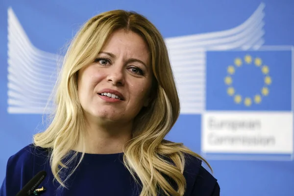 A Szlovák Köztársaság elnöke, Zuzana Caputova az EU-comMi — Stock Fotó