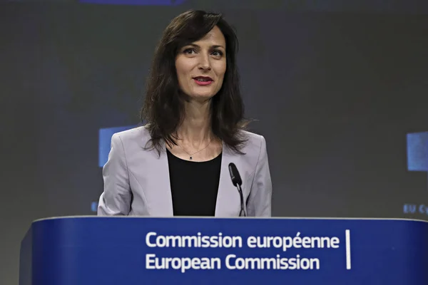 Declaración de la Comisaria de la UE, Mariya GABRIEL, sobre la —  Fotos de Stock