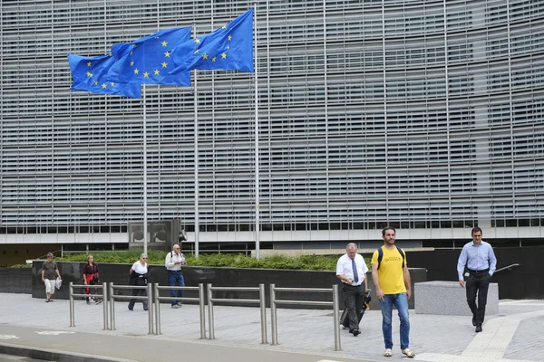 Bruxelles Belgique Juillet 2019 Des Drapeaux Européens Battent Vent Dehors — Photo