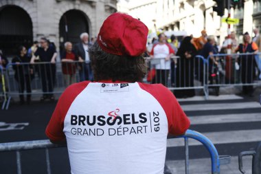 4 Temmuz 2019'da Belçika'nın başkenti Brüksel'de düzenlenen Fransa Bisiklet Turu'nun 106..